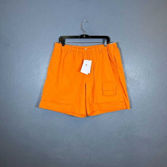 Nike L men’s orange cargo shorts NWT FN3216-815 outdoor relax fit pocket